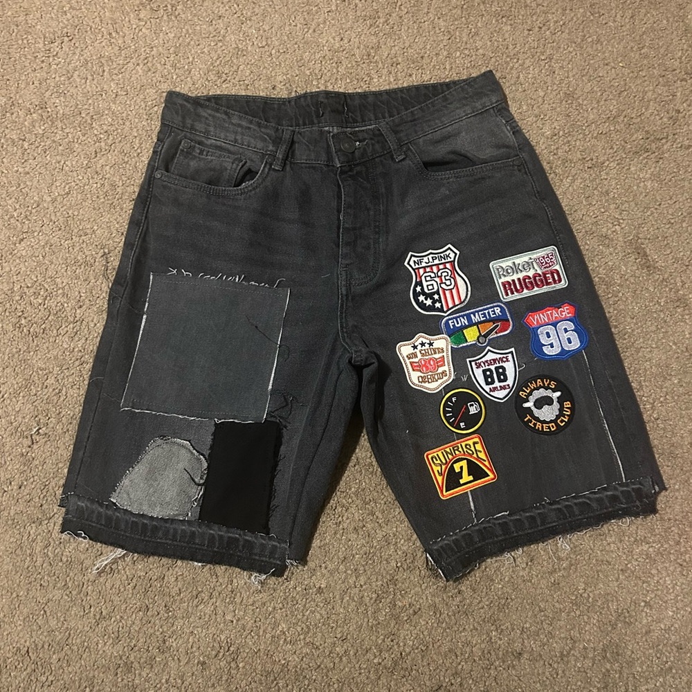 Jorts/Jeans Shorts ..Size 32…Black..Custom